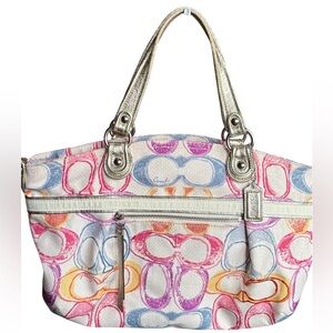 Coach Poppy Colorful Signature Shoulder Crossbody Bag